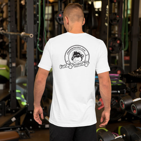 Funkiemunkie Short-Sleeve Unisex T-Shirt (Large Logo on Front & Back)