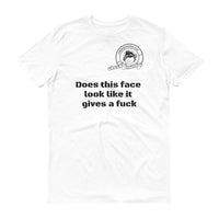 🔥 SALE ITEM 🔥 Cheekiemunkie -Does this face look like it gives a fuck. Logo on front Short-Sleeve T-Shirt