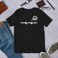 Cheekiemunkie logo and text Short-Sleeve Unisex T-Shirt